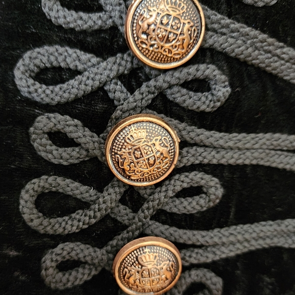 FREE PEOPLE Decorated Officer Black Vest - Picture 5 of 16